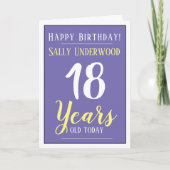 Gelukkige verjaardag 18 jaar oud kaart (Voorkant)