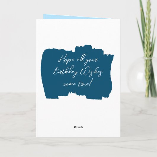 Gelukkige verjaardag 18 vandaag voeg fotoblauw toe kaart (Achterkant)