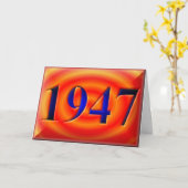 Gelukkige Verjaardag 1947 Geboortejaar 40's 40s Fo Kaart (Gele Bloem)