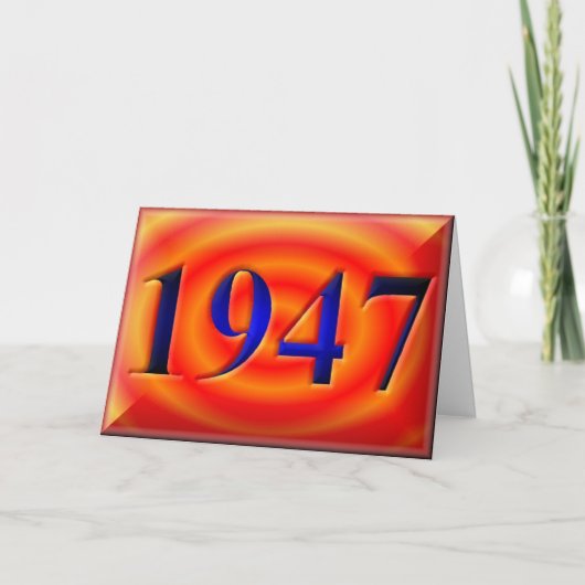 Gelukkige Verjaardag 1947 Geboortejaar 40's 40s Fo Kaart (Voorkant)