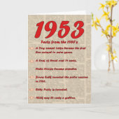 Gelukkige Verjaardag 1953 Geboortejaar nieuws 50's Kaart (Gele Bloem)