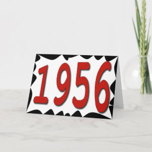 Gelukkige Verjaardag 1956 Geboortejaar 50's 50s 50 Kaart