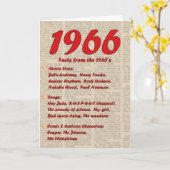 Gelukkige Verjaardag 1966 Geboortejaar nieuws 60's Kaart (Gele Bloem)