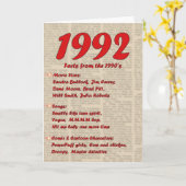 Gelukkige Verjaardag 1992 Geboortejaar nieuws 90's Kaart (Gele Bloem)