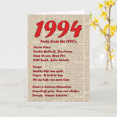 Gelukkige Verjaardag 1994 Geboortejaar nieuws 90's Kaart (Gele Bloem)