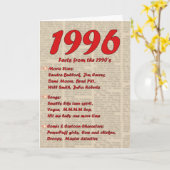 Gelukkige Verjaardag 1996 Geboortejaar nieuws 90's Kaart (Gele Bloem)