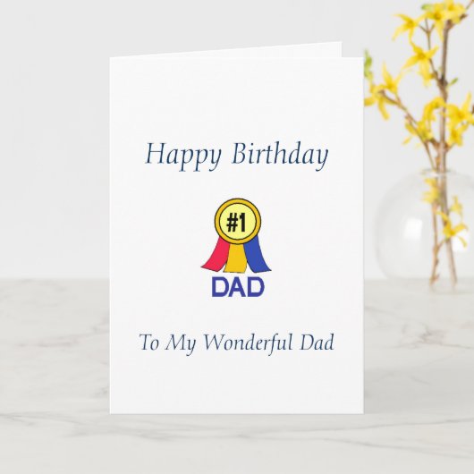 Gelukkige verjaardag #1 kaart (Gele Bloem)