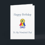 Gelukkige verjaardag #1 kaart<br><div class="desc">Christelijke verjaardag Kaart voor papa! Bevat tekst binnen en de Schrift. Kan ook gepersonaliseerd worden.</div>