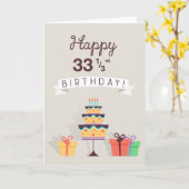 Gelukkige Verjaardag 1 Kaart (Gele Bloem)