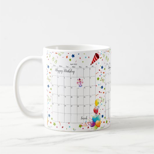 Gelukkige Verjaardag 2022 April Mok (Links)