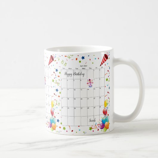 Gelukkige Verjaardag 2022 April Mok (Rechts)