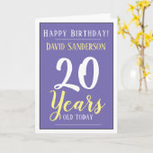 Gelukkige verjaardag 20 jaar oud kaart (Gele Bloem)