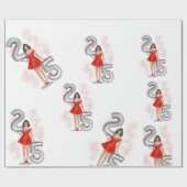 Gelukkige verjaardag 25 cadeaupapier (Vlak)