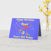 Gelukkige verjaardag 2 jaar oud kaart (Gele Bloem)