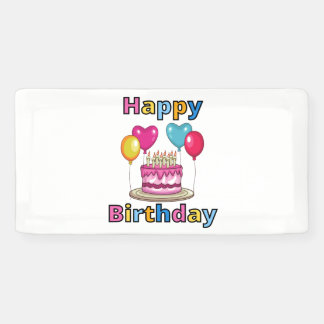 Gelukkige Verjaardag 2x1 Vinyl Banner