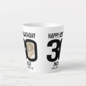 Gelukkige verjaardag 30 naam twee foto's in jaar m latte mok (Voorkant)