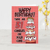 Gelukkige Verjaardag - 31 Jaar Oud Kaart (Gele Bloem)