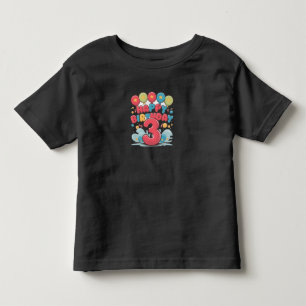 Gelukkige verjaardag 3 cadeau voor  kinder shirts
