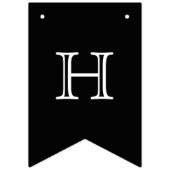 Gelukkige Verjaardag 3-Foto Zwart & Wit Vlaggetjes (Tweede vlag)