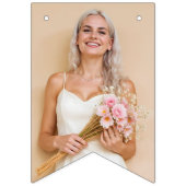 Gelukkige Verjaardag 3-Foto Zwart & Wit Vlaggetjes (Eerste vlag)