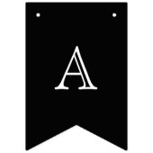 Gelukkige Verjaardag 3-Foto Zwart & Wit Vlaggetjes (Derde vlag)