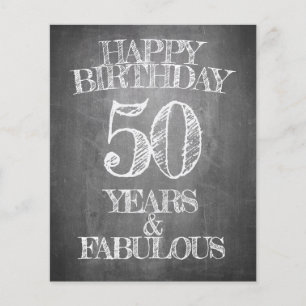 Gelukkige verjaardag - 50 jaar en fantastisch