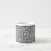 Gelukkige verjaardag - 50 jaar en fantastisch espresso kop (Voorkant)