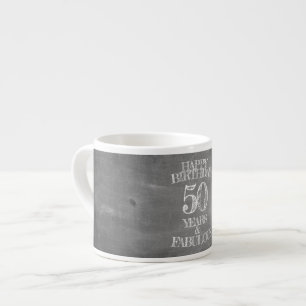 Gelukkige verjaardag - 50 jaar en fantastisch espresso kop