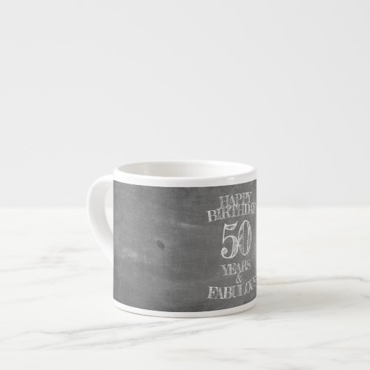 Gelukkige verjaardag - 50 jaar en fantastisch espresso kop (Links)