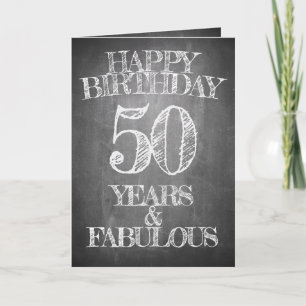 Gelukkige verjaardag - 50 jaar en fantastisch kaart