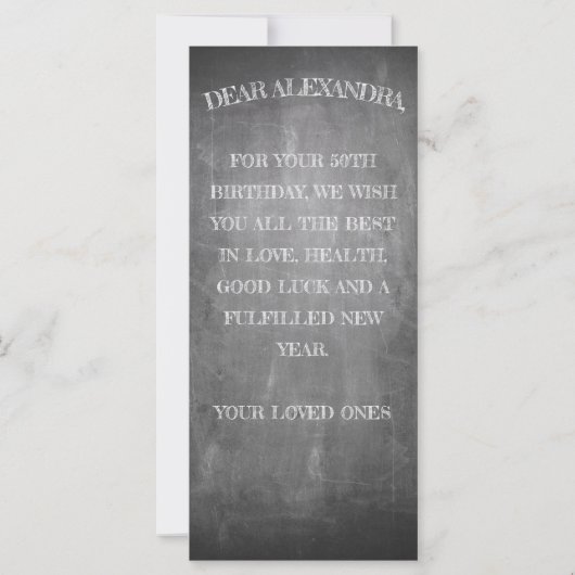 Gelukkige verjaardag - 50 jaar & Fabulous (Achterkant)