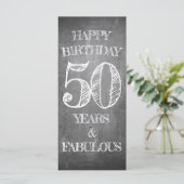 Gelukkige verjaardag - 50 jaar & Fabulous (Staand voorkant)