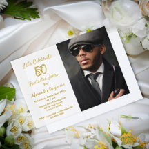 Gelukkige Verjaardag 50 Jaar Foto Vijftig Feest