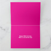 Gelukkige verjaardag 50 roze sterren aangepaste na kaart (Binnen)