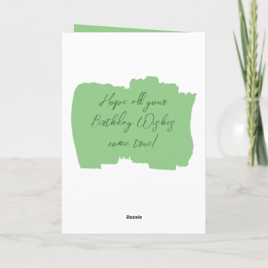 Gelukkige verjaardag 50 vandaag voeg groen fotogou kaart (Achterkant)