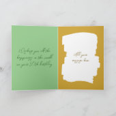 Gelukkige verjaardag 50 vandaag voeg groen fotogou kaart (Binnen)