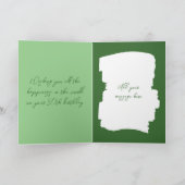 Gelukkige verjaardag 50 vandaag voeg groene foto t kaart (Binnen)