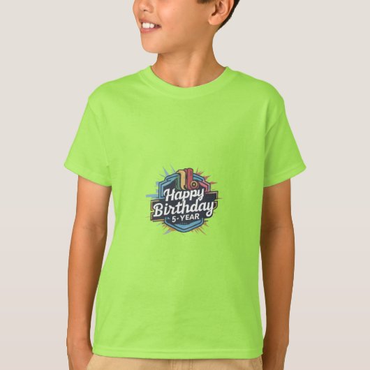 gelukkige verjaardag 5 jaar T-Shirt (Voorkant)