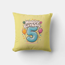 Gelukkige verjaardag 5 kussen