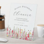 Gelukkige Verjaardag 60 Augustus Geboorte Bloem We Reclamebord Met Voetstuk (Insitu)