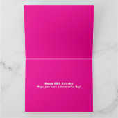 Gelukkige verjaardag 60 roze sterren aangepaste na kaart (Binnen)