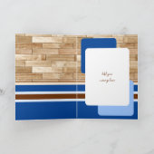 Gelukkige verjaardag 60 vandaag heet blauw bruin kaart (Binnen)