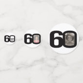 Gelukkige verjaardag 60e naam en fotodocument conf confetti (Voorkanten)