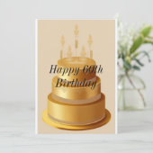 Gelukkige Verjaardag 60e Uitnodiging (Staand voorkant)