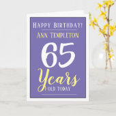 Gelukkige verjaardag 65 jaar oud kaart (Gele Bloem)