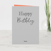 Gelukkige verjaardag 70 vandaag koraalgrijs kaart (Achterkant)
