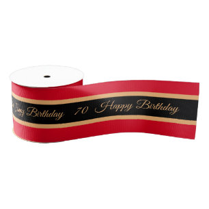 Gelukkige Verjaardag & 70 Viering, Verjaardag Even Grosgrain Lint
