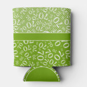 Gelukkige Verjaardag 70ste Nummerpatroon Groen en  Blikjeskoeler (Achterkant)