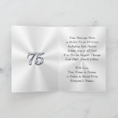 Gelukkige Verjaardag 75e Verjaardag Wensen voor Vr Kaart (Binnen)