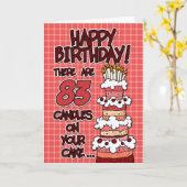 Gelukkige Verjaardag - 83 Jaar Oud Kaart (Gele Bloem)